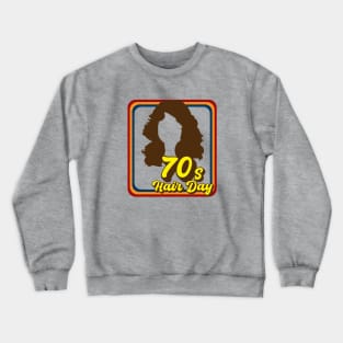 70s Hair Day (Brown) Crewneck Sweatshirt